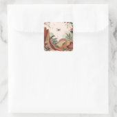 Earthy Escape Vierkante Sticker (Tas)