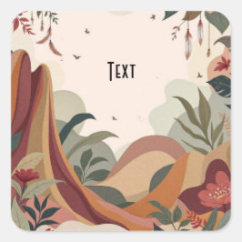 Earthy Escape Vierkante Sticker