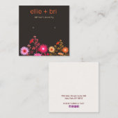 Earthy Floral Boho Stud Earring Display Vierkante Visitekaartje (Voorkant / Achterkant)