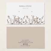 Earthy Floral ・ Earring Hoops Display Kaart (Voorkant /achterkant)