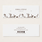Earthy Floral • Earring Hoops Studs Display Card Mini Visitekaartjes (Voorkant /achterkant)