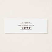 Earthy Floral • Earring Hoops Studs Display Card Mini Visitekaartjes (Achterkant)