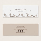 Earthy Floral ・ Earring Hoops Studs Display Kaart (Voorkant /achterkant)