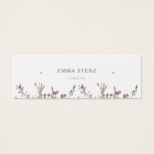 Earthy Floral ・ Earring Hoops Studs Display Kaart (Voorkant)