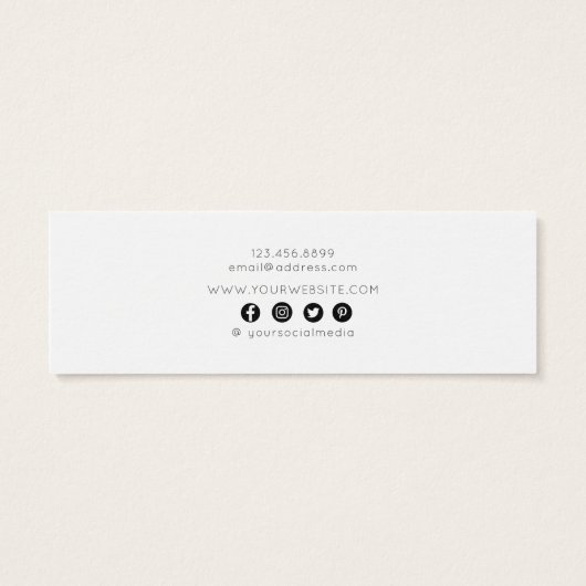 Earthy Floral ・ Earring Hoops Studs Display Kaart (Achterkant)