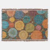 Earthy Floral Mosaic Pattern Deken (Voorkant)