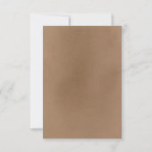 Earthy Floral Pampas Grass Boho Wedding RSVP Card (Achterkant)