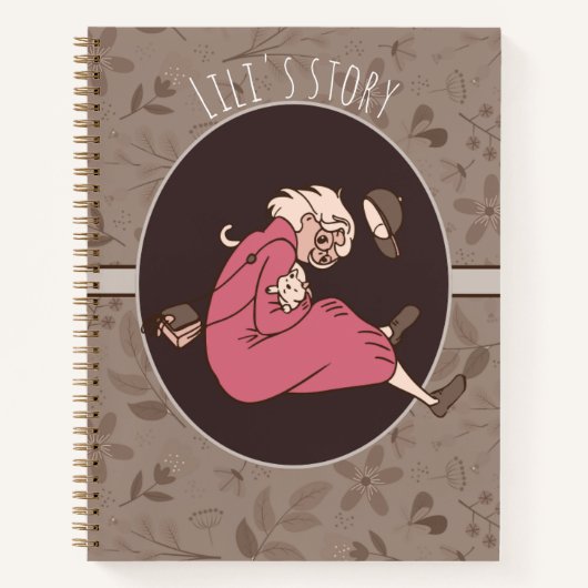 Earthy Floral Pattern Notitieboek (Voorkant)