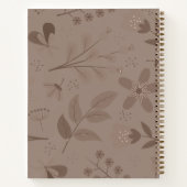 Earthy Floral Pattern Notitieboek (Achterkant)