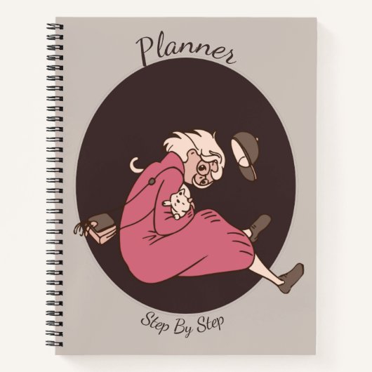 Earthy Floral Pattern Planner Notitieboek (Voorkant)