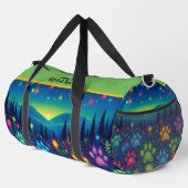 Earthy Floral Paw Print Travel Monogram Personal Plunjezak (Rechterhoek)