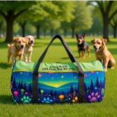 Earthy Floral Paw Print Travel Monogram Personal Plunjezak