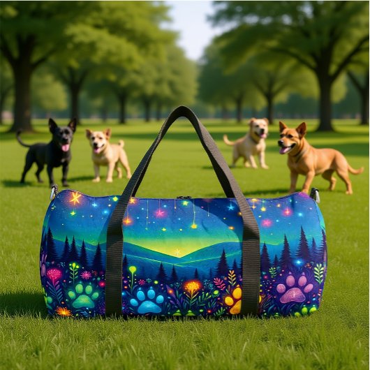 Earthy Floral Paw Print Travel  Plunjezak