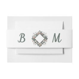 Earthy Floral Vine Band Uitnodigingen Wikkel