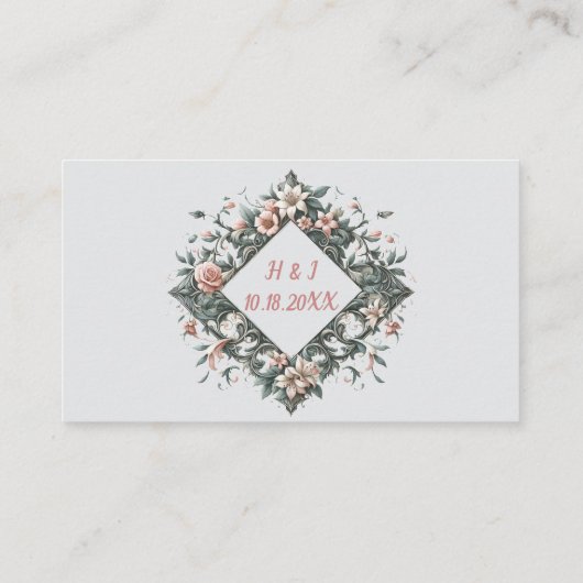 Earthy Floral Vine Place Card Plaatskaartje (Achterkant)