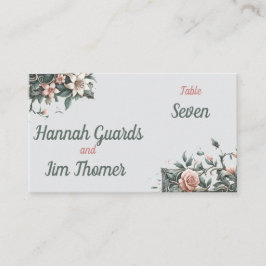Earthy Floral Vine Place Card Plaatskaartje