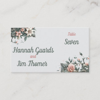 Earthy Floral Vine Place Card Plaatskaartje