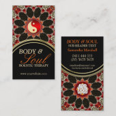 Earthy Flower New age YinYang Visitekaartje (Voorkant / Achterkant)