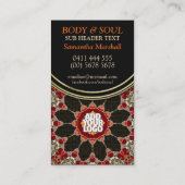 Earthy Flower New age YinYang Visitekaartje (Achterkant)