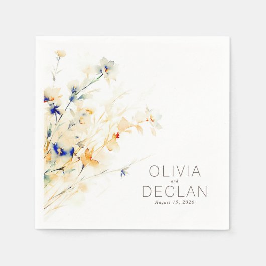 Earthy Flowers Herfst Event Elegant Servet (Voorkant)