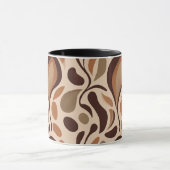 Earthy Fluid Shapes Mug – Minimal Abstract Style Mok (Midden)