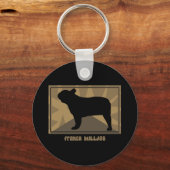 Earthy French Bulldog Sleutelhanger (Voorkant)