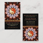 Earthy Fresh Healing YinYang Yoga Visitekaartjes (Voorkant / Achterkant)