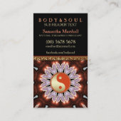 Earthy Fresh Healing YinYang Yoga Visitekaartjes (Achterkant)