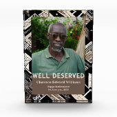 Earthy Geometric Retirement Gift for Black Dad Fotoblokken (Voorkant)