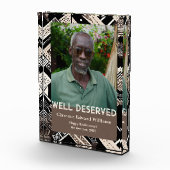 Earthy Geometric Retirement Gift for Black Dad Fotoblokken (Rechts)