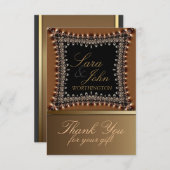 Earthy Gold Hartelijk dank Opmerking Kaart (Voorkant / Achterkant)