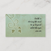 Earthy Green Curly Business Card Template Visitekaartje (Achterkant)