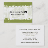 Earthy Green Grunge Large Company Visitekaartje (Voorkant / Achterkant)