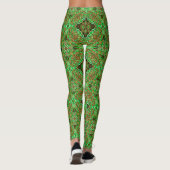 Earthy Green Kaleidoscoop ~ Prachtige Reflecties Leggings (Achterkant)