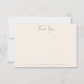 Earthy Green Pastel Abstract Marble Personalized Bedankkaart (Voorkant)