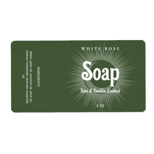 Earthy Green Tone Boho Soap Labels (Voorkant)