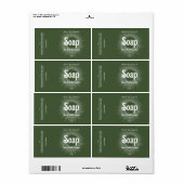 Earthy Green Tone Boho Soap Labels (Full Sheet)