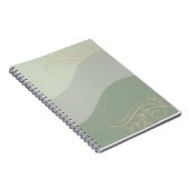 Earthy Green with Gold Accents Notebook – Natural Notitieboek (Rechterzijde)