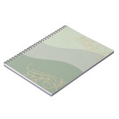 Earthy Green with Gold Accents Notebook – Natural Notitieboek (Linkerzijde)