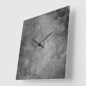 Earthy Grey Faux Stone Abstract Square Wall Clock Vierkante Klok (Hoek)