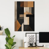 Earthy Harmony Poster (Thuiskantoor)