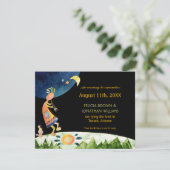 Earthy Kokopelli Wedding Save the Date Kaart (Staand voorkant)