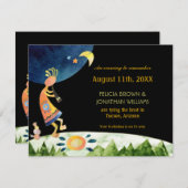 Earthy Kokopelli Wedding Save the Date Kaart (Voorkant / Achterkant)