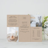 Earthy Kraft Kijk Logo Business Trifold Brochure (Staand voorkant)