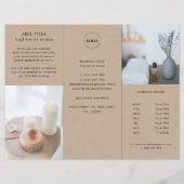 Earthy Kraft Kijk Logo Business Trifold Brochure (Voorkant)