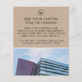 Earthy Kraft Style Custom Business Logo & Foto Flyer (Achterkant)