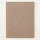 Earthy Kraft Style Name Year Custom Business Logo Planner (Achterkant)