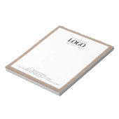 Earthy Kraft Voeg je rectangle Business Logo toe Notitieblok (Linkerzijde)
