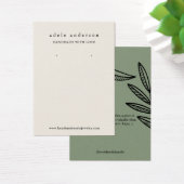 Earthy Leaf Jewelry Earring Display Kaart (Bureau)