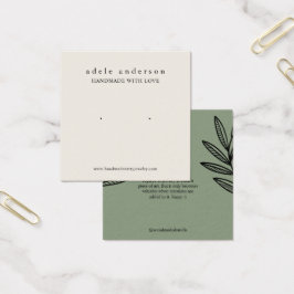 Earthy Leaf Jewelry Stud die Display Kaart verdien